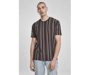 Urban Classics Camiseta estampada Oversized Retro Stripe Tee Midnightnavy/Burnedred XL