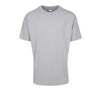 URBAN CLASSICS Camiseta básica de manga corta, cuello redondo normal, de algodón grueso, largo normal, oversized, de hombre, moderna, color gris, talla S