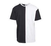 Urban Classics Té de arlequín de Gran tamaño Camiseta, Negro y Blanco, XXL Grande Alto Hombres