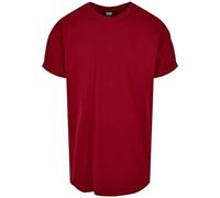Urban Classics Camiseta Larga de Manga Vuelta Hombre Camiseta Blanco 100% algodón Regular