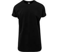 Urban Classics Camiseta Long Shaped Turnup Tee larga para hombre negro 5XL