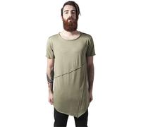 Urban Classics Camiseta Long Open Edge Front Zip Tee Lightolive L