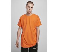 Urban Classics Camiseta básica holgada, algodón, cuello redondo, doblez en las mangas, naranja S