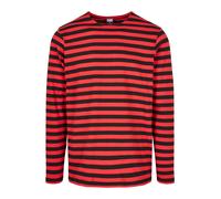 Urban Classics Regular Stripe Ls Camiseta Hombre, Firered/Blk., L