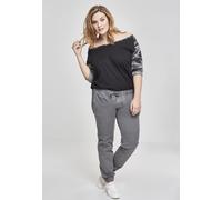 Urban Classics Camiseta Mujer 3/4 Contrast Raglan Tee Negro/Camuflaje oscuro 5XL