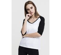 Urban Classics Camiseta Mujer 3/4 Contrast Raglan Tee White/Black XS