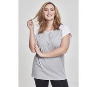 Urban Classics Camiseta Mujer Contrast Raglan Tee Grey/White 5XL