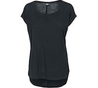 Urban Classics Camiseta de Manga Larga para Mujer, Negro, S