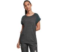 Urban Classics Female Shirt Ladies Contrast Raglan Tee Charcoal/Bottlegreen L
