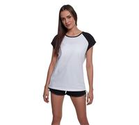 Urban Classics Camiseta mujer Contrast Raglan Tee White/Black XS