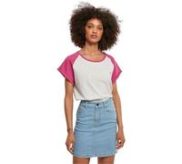 URBAN CLASSICS Camiseta Mujer De Mangas Cortas, Camiseta Raglan, Cuello De Corte Ancho, En Distintos Colores Y Tallas Xs - 5Xl