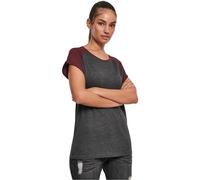 URBAN CLASSICS Camiseta Mujer De Mangas Cortas, Camiseta Raglan, Cuello De Corte Ancho, En Distintos Colores Y Tallas Xs - 5Xl