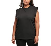 URBAN CLASSICS Camiseta Mujer Sin Mangas Para Con Mangas Acolchados, Oversize, Camiseta Con Cuello En U, Tallas Xs - 5Xl