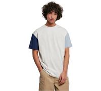 Urban Classics Camiseta Organic Oversized Colorblock para Hombre, Color Gris, L, Gris Claro, L