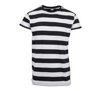 Urban Classics Block Stripe tee Camiseta, Multicolor (Black/White 00050), S para Hombre