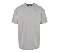 Urban Classics Camiseta para Hombre con Estampado de Ondas Big Wave tee Top para Hombre con Motivo en la Espalda y el Pecho en 2 Colores, Tallas S-5XL, Gris, S