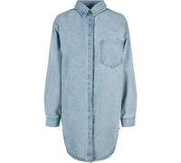 Urban Classics Camiseta Vaquera para Mujer de Gran tamaño, Tintedlight Bluewashed, XS