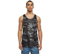 Urban Classics Camo Mesh Tanktop Hombre Top Tirante Ancho Camuflaje Oscuro M 100% poliéster Regular