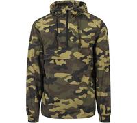 Urban Classics Camo Pull Over Windbreaker, Chaqueta Hombre, Multicolor (Woodcamo 841), small