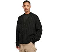 Urban Classics Cárdigan Boxy para Hombre, Cárdigan Sudadera, Negro, M