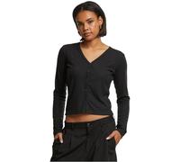 Urban Classics Cárdigan de Punto para Mujer con Cierre de Botones, cárdigan de Punto para Mujer, Negro, M