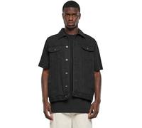 URBAN CLASSICS Chaleco de Jeans para Hombre, Regular Fit, Chaqueta Vaquera en Estilo Vintage, Denim Vest de Color: negro, Talla: S
