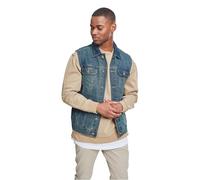 URBAN CLASSICS Chaleco de Jeans para Hombre, Regular Fit, Chaqueta Vaquera en Estilo Vintage, Denim Vest de Color: light blu, Talla: 4XL