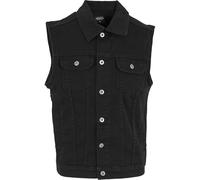Urban Classics Chaleco Tejano Hombre Chaleco Negro 100% algodón