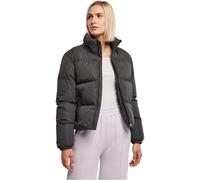 Urban Classics Chaqueta Acolchada Corta melocotón para Mujer, Negro, XXL