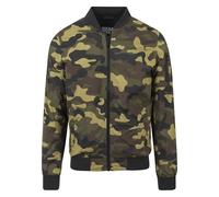 Urban Classics Chaqueta bomber de camuflaje para hombre, Woodcamo, M