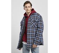 Urban Classics Chaqueta Camisa Acolchada Plaid Azul claro/Azul oscuro S