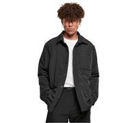 Urban Classics Chaqueta Camisera Acolchada de Nailon, Negro, S para Hombre