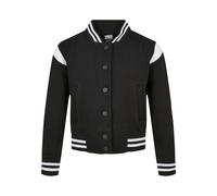 Urban Classics Chaqueta Niños Chaqueta Sudadera Inset College Niñas Negro/Negroite 146/152
