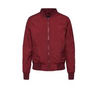 URBAN CLASSICS Chaqueta Bomber ligera mujer con bolsillos delanteros, cintura, puños y cuellos elásticos, apertura delantera con cremallera, de manga larga, color rojo, talla M
