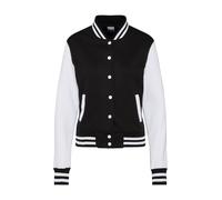 Urban Classics Ladies College Jacket Ladies 2-tone College Sweatjacket Black/White 5XL