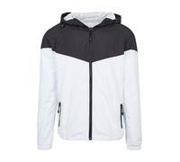 Urban Classics 2 Tonos Tech Windrunner Chaqueta, Negro y Blanco, L para Hombre