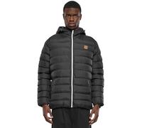 URBAN CLASSICS Chaqueta de invierno con capucha para hombre, cálida y acolchada, cortaviento de material sintético, plumón apto para entretiempo