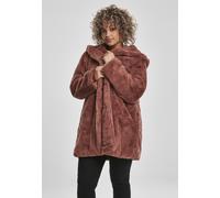 Urban Classics Chaqueta de invierno para señoras Abrigo de peluche con capucha Darkrose XS