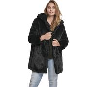 Urban Classics Chaqueta de invierno para señoras Abrigo de peluche con capucha Negro XXL