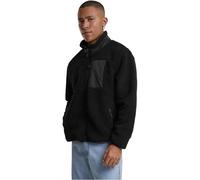 Urban Classics Chaqueta peluche con cuello elevado Hombre Chaqueta entre-tiempo Negro XXL
