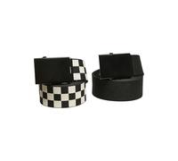 Urban Classics Check And Solid Canvas Belt - Cinturón (2 Unidades) Cinturón Unisex adulto (Pack de 2)