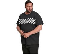 Urban Classics Check Panel tee, Camiseta para Hombre, Negro (Black/White 00826), XXXXX-Large