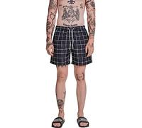 Urban Classics Check Swim Shorts, Pantalones Cortos Hombre, Negro (black/white 00826), M