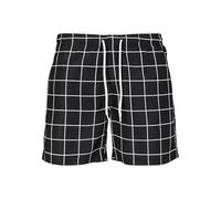 Urban Classics Check Swim Shorts, Pantalones Cortos para Hombre, Negro (Black/White 00826), XX-Large
