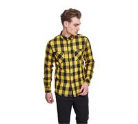Urban Classics Checked Flanell Shirt Camisa, Multicolor (Blk/Honey), S para Hombre