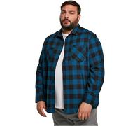 Urban Classics Checked Flanell Shirt Camisa, Multicolor (Blk/Tur), L para Hombre