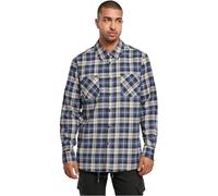 Urban Classics Checked Roots Shirt Camisa, Azul Oscuro/Blanco, L para Hombre