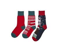 Urban Classics Christmas Bear Socks Kids 3-Pack Medias, Multicolor, 39-42 Unisex Adulto