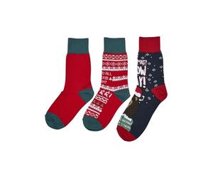 Urban Classics Christmas Bear Socks Kids 3-Pack Medias, Multicolor, 39-42 Unisex Adulto