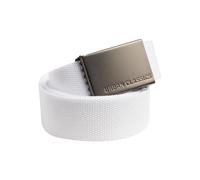 Urban Classics Canvas Belt Black Buckle, Cinturón Unisex adulto, Bianco (B8b5) 120 cm